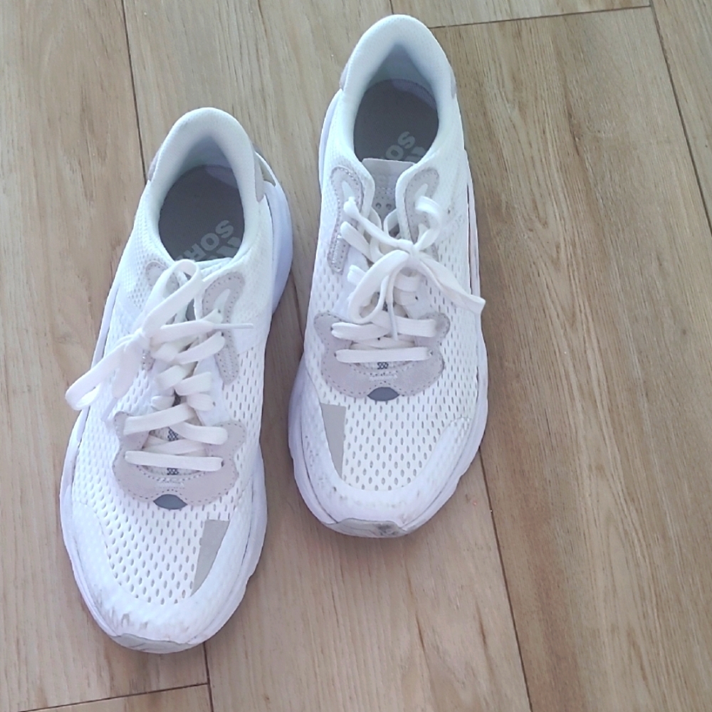 Sorel Mens White and Gray Sneakers Size 12